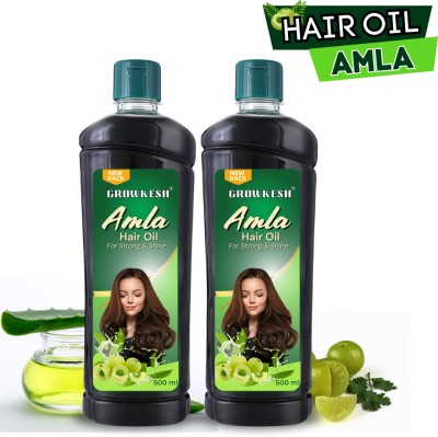 Growkesh Amla Hair oil for Long, Healthy & Strong Hair Oil(1000 ml)