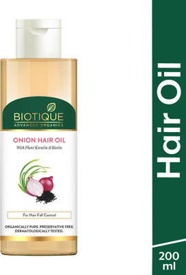Biotique Advanced Organics Onion With Plant Keratin & Biotin Hair Oil(200 ml)