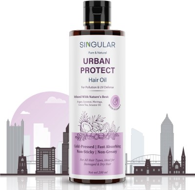 Singular Urban Protect Hair Oil for Pollution and UV Defense with Argan, Green Tea & More Hair Oil(200 ml)