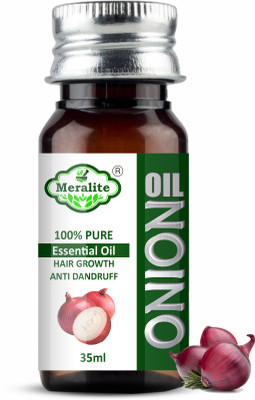 Meralite Onion Oil for hair growth and skin care 35 ml with 15 essential oils and other powerful ingredients like amla, bhringraj, brahmi, sandalwood, castor, argan, sunflower and many more Hair Oil(35 ml)