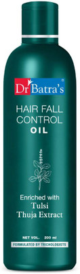 Dr Batra's Dr Batra'sHair Fall Control Oil Enriched With Tulsi Extract,Brahmi Oil & Thuja - 200 ml Hair Oil(200 ml)