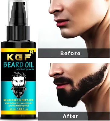 KGF Professional Beard Growth Oil , With Redensyl, 10 Natural Oil  Hair Oil(50 ml)