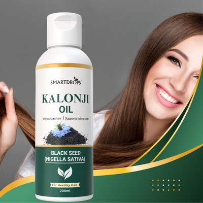smartdrops Kalonji Hair Oil| Hair Growth Oil | Black Seed Oil for Hair | All Hair Types Hair Oil(200 ml)