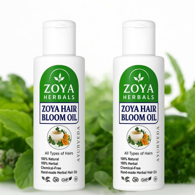 Zoya herbals Hair Bloom Oil – Natural Herbal Hair Oil for Hair Growth, Anti-Dandruff (Pack-2) Hair Oil(200 ml)