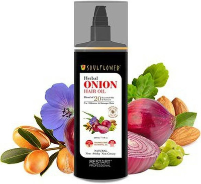 Soulflower Amla & Onion Coldpressed | Nourishes Roots & Enhances Health Hair Oil(220 ml)