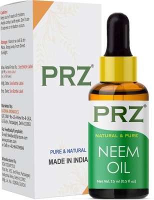 PRZ Neem Cold Pressed Carrier Oil (15ML) - Pure Natural & Therapeutic Grade Oil For Skin Care & Hair Care Hair Oil(15 ml)