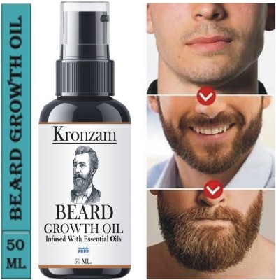 Kronzam Beard & Hair Growth Oil for longer beard | Beard Oil for fast beard growth. Hair Oil(50 ml)