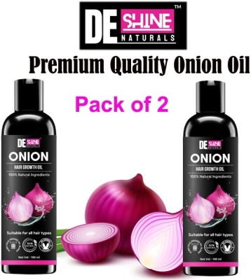 Deshine Naturals Onion Hair Growth Oil – 100 ML (Pack of 2) Hair Oil(200 ml)