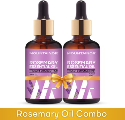 Mountainor Rosemary Essential Oil For Hair Growth & Strong & Thicker Hair Pack of 2 Hair Oil(20 ml)