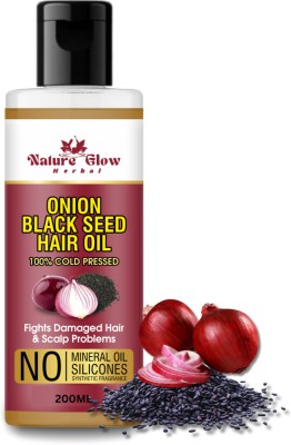 Nature Glow Herbal Onion Hair Oil for Hair Growth and Hair Fall Control Hair Oil(200 ml)