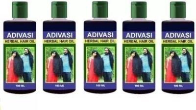 Adivasi Hair oil 100ml*5 Combo Kit Hair Oil(500 ml)