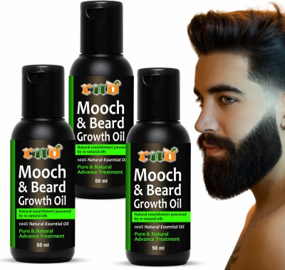 RND Mooch and Beard Hair Growth Oil (Pack of 3) Hair Oil(150 ml)