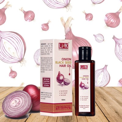 LNK Professional Red Onion's Black Seed Hair Oil For Hair Fall Control & Long Hair Hair Oil(100 ml)