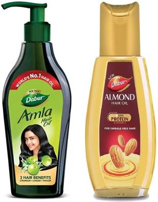 Dabur Amla Hair Oil-550ml and Almond Hair Oil-500ml Damage free Hair Hair  Oil - Price History