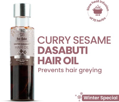 Nat Habit Curry Sesame Winter Hair Oil For all hair & scalp, With 16 Herbs Hair Oil(100 ml)