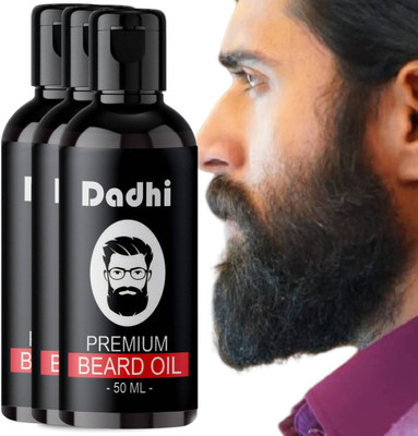 Dadhi Beard Hair Oil BK 50ml Pack of 3 – Nourishment for Beard Growth & Shine Hair Oil(50 ml)
