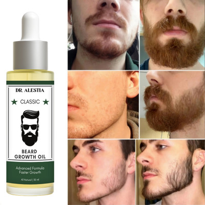 dr. alestia Easy to Grow Beard Growth oil with Almond Based Beard Oil  Hair Oil(30 ml)