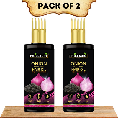 Phillauri Onion black seed hair oil for Hair Regrowth and Hair Fall Control Hair Oil(200 ml)