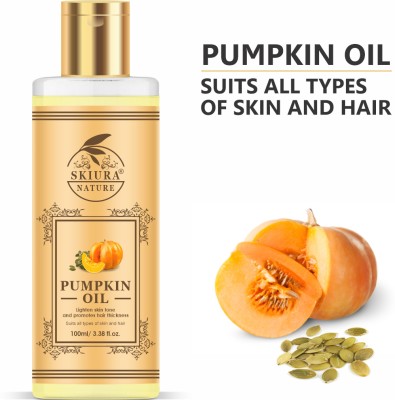 Skiura Nature Pumpkin Oil For Lighten Skin & Healthier Hair Follicles  Hair Oil(100 ml)