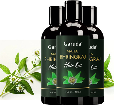 Garuda Maha Bhringraj Hair Oil – Supports Healthy Hair Growth Cycle – Pack of 3 Hair Oil(100 ml)