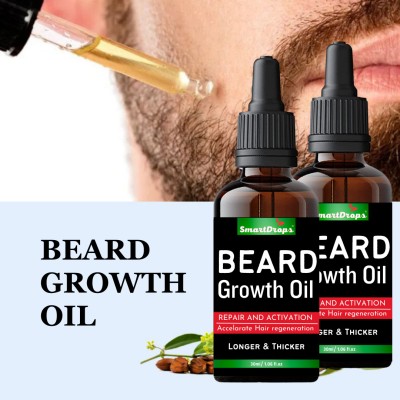 smartdrops Beard Growth Oil Nourishes And Strengthens Beard With Natural Hair Oil(60 ml)