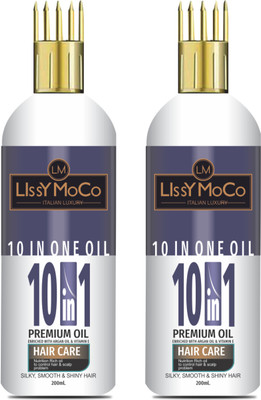 LISSYMOCO 10 in 1 Hail Oil for Deeply Nourishes Scalp | 10X Natural Shine Hair Oil(400 ml)