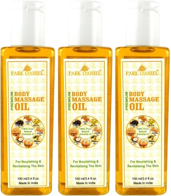 PARK DANIEL Premium Body Massage oil combo of 3 bottles of 100 ml (300 ml) Hair Oil(300 ml)