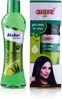 AKSHAR Dudhi Hair oil 450ml + aloevera shampoo 100ml Hair Oil(500 ml)