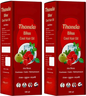 lamiglow THANDA BILLSS COOL HAIR OIL FOR COOLNES & HEALTHY HAIRS PACK OF 100ml x 2 Hair Oil(200 ml)