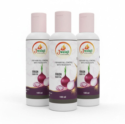 Jwalaji super harbal Onion Hair Oil With Black Color Oil Hair Fall Controls Pack of 2 Hair Oil(300 g)