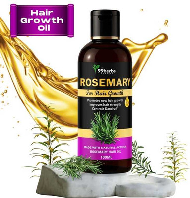 The 99 Herbs Company 99Herbs Rosemary Hair Growth Oil 100ml | Controls Dandruff . Hair Oil(100 ml)