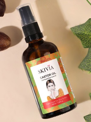SKIVIA Castor Carrier Oil | Virgin & Cold-Pressed | Enhances Skin & Hair Health | Hair Oil(100 ml)
