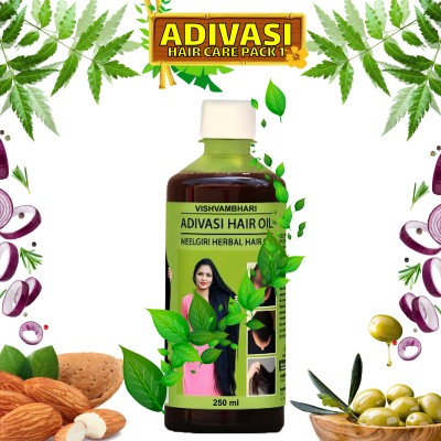 Vishvambhari Adivasi Nilgiri Oil,Helps Manage Hair Issues like Dandruff, Flakes Hair Oil(250 ml)