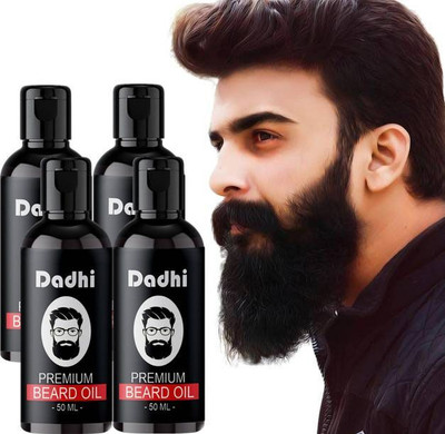 Dadhi Beard Hair Growth Oil BK 50ml Pack of 4 – Herbal Solution for Beard Care Hair Oil(50 ml)