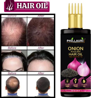 Phillauri Red Black Seed Onion Hair Loss Control Hair Oil For Neturaly And Strong Hair Oil(100 ml)