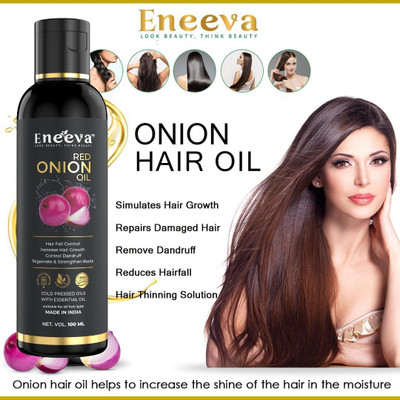 eneeva red onion hair oil pack of 1 - 100ml Hair Oil(100 ml)