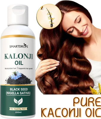 smartdrops Kalonji Black Seed Oil for Men & Women, Dandruff control, All Hair Types Hair Oil(200 ml)
