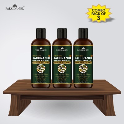 PARK DANIEL Jaborandi Herbal Hair Growth Oil - For Anti Hair Fall and Strong & Shiny Hair Combo Pack 3 Bottle of 100 ml(300 ml) Hair Oil(300 ml)