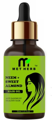 Metherb Neem & sweet Almond oil best for hair Hair Oil(30 ml)