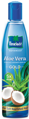 Parachute Advansed Aloe Vera Enriched Coconut GOLD, 5X Aloe Vera, Makes hair Sooperr soft Hair Oil(225 ml)