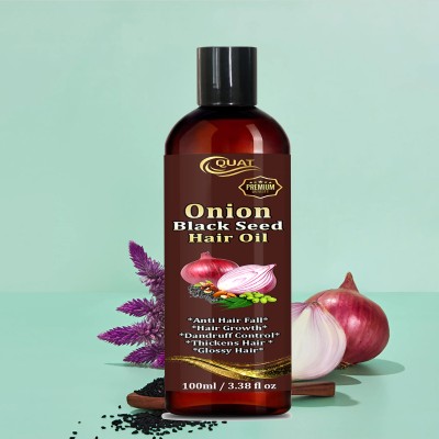 QUAT Nourishing Onion Blackseed Hair Oil for Thick, Strong Hair Hair Oil(100 ml)