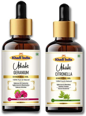 Utkrisht Khadi Geranium & Citronella Hair Oil Combo – Purify Scalp & Refresh Hair Hair Oil(30 ml)