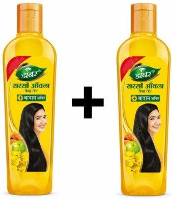 Dabur SARSO AMLA HAIR OIL & Sarson Amla Badam Shakti Keash Oil (PACK OF 2) Hair Oil(350 ml)