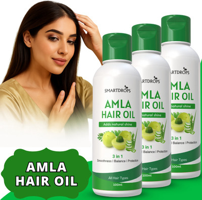 smartdrops Amla Hair Oil for All Type of Hair Problem Herbal Growth Hair Oil for Shiny Long Hair Oil(300 ml)