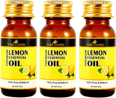 PARK DANIEL Pure and Natural Lemon Essential oil Combo pack of 3 Bottles of 30 ml(90 ml) Hair Oil(90 ml)