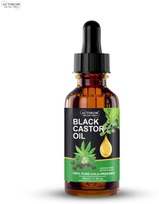 ACTIWOW Black Castor Oil For Luscious & Shiny Hair Hair Oil(30 ml)