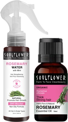 Soulflower Rosemary Water Hair Spray with Mint Extract & Rosemary Essential Oil Hair Oil(110 ml)