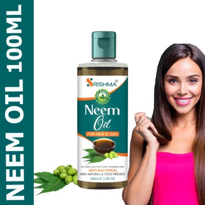 Srishma Pure & Natural Neem Oil (Cold Pressed) For Skin &  Hair Oil(100 ml)