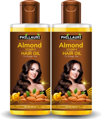 Phillauri Nourishing Hair Oil with Almond and Vitamin E for Luxurious, Healthy Hair Oil(200 ml)