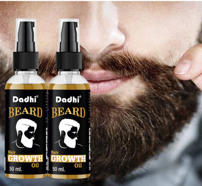 Dadhi Beard Oil – 50ml Enhances Beard Volume & Shape Instantly (Pack of 2) Hair Oil(50 ml)